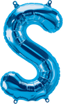 Northstar Mylar & Foil Blue Letter S 16" Balloon