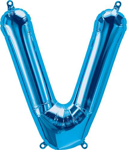 Blue Letter V 16 Balloon