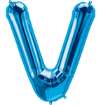 Blue Letter V 34" Balloon