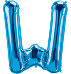 Northstar Mylar & Foil Blue Letter W 34" Balloon