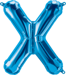 Northstar Mylar & Foil Blue Letter X 16" Balloon