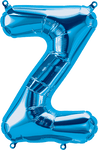 Northstar Mylar & Foil Blue Letter Z 16" Balloon