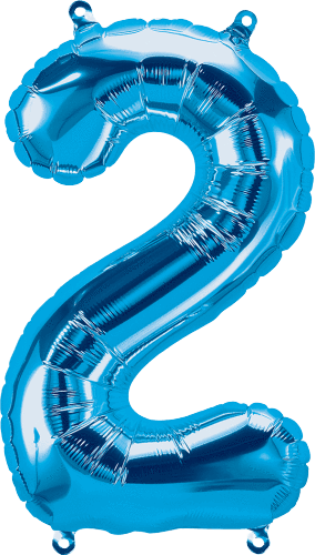 Number 2 Blue Balloon