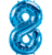 Northstar Mylar & Foil Blue Number 8 (Eight) 34" Balloon