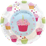 Feliz Cumpleanos Cupcake Hearts 18″ Globo Foil