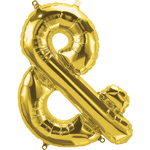 Northstar Mylar & Foil Gold & (Ampersand) 16" Balloon