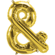 Gold & (Ampersand) 16" Balloon