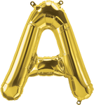 Northstar Mylar & Foil Gold Letter A 16" Balloon