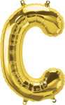 Northstar Mylar & Foil Gold Letter C 16" Balloon