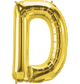 Gold Letter D 34" Balloon