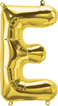 Northstar Mylar & Foil Gold Letter E 16" Balloon