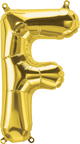 Gold Letter F 16" Balloon