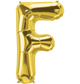 Gold Letter F 34" Balloon