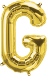 Northstar Mylar & Foil Gold Letter G 16" Balloon