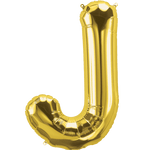 Northstar Mylar & Foil Gold Letter J 34" Balloon
