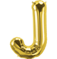 Gold Letter J 34" Balloon