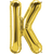 Northstar Mylar & Foil Gold Letter K 34" Balloon