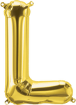 Northstar Mylar & Foil Gold Letter L 16" Balloon