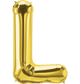 Gold Letter L 34" Balloon
