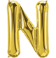 Gold Letter N 34" Balloon