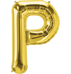 Northstar Mylar & Foil Gold Letter P 34" Balloon