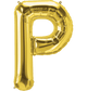 Gold Letter P 34" Balloon