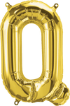 Northstar Mylar & Foil Gold Letter Q 16" Balloon