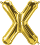 Gold Letter X 16" Balloon