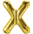Northstar Mylar & Foil Gold Letter X 34" Balloon