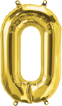 Northstar Mylar & Foil Gold Number 0 (Zero) 16" Balloon