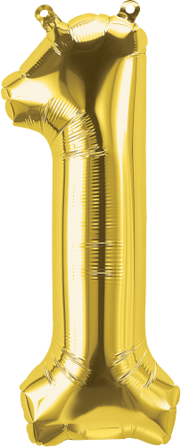 Gold one discount balloon