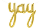 Gold Yay Script 45" Balloon