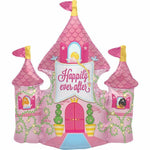 Northstar Mylar & Foil "Happily Ever After" Pink Princess Castle 33" Balloon