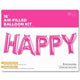 HAPPY 16″ Balloon Hot Pink Air-fill Kit