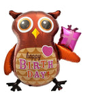 Northstar Mylar & Foil Happy Birthday Owl 36″ Foil Balloon