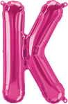 Northstar Mylar & Foil Magenta Letter K 16" Balloon