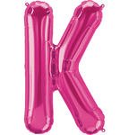 Northstar Mylar & Foil Magenta Letter K 34" Balloon