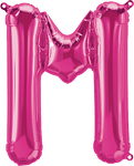 Northstar Mylar & Foil Magenta Letter M 16" Balloon