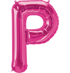 Northstar Mylar & Foil Magenta Letter P 34" Balloon