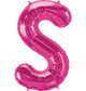 Magenta Letter S 34" Balloon