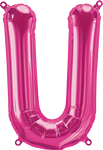 Magenta Letter U 16" Balloon