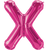 Northstar Mylar & Foil Magenta Letter X 34" Balloon