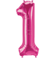 Magenta Number 1 (One) 34" Balloon