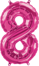 Magenta Number 8 (Eight) 16" Balloon