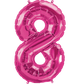 Magenta Number 8 (Eight) 34" Balloon