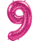 Magenta Number 9 (Nine) 34" Balloon