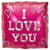 Northstar Mylar & Foil Pink I Love You 18″ Square Foil Balloon
