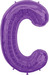 Northstar Mylar & Foil Purple Letter C 34″ Balloon