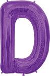 Purple Letter D 34″ Balloon