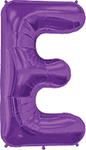 Northstar Mylar & Foil Purple Letter E 34″ Balloon